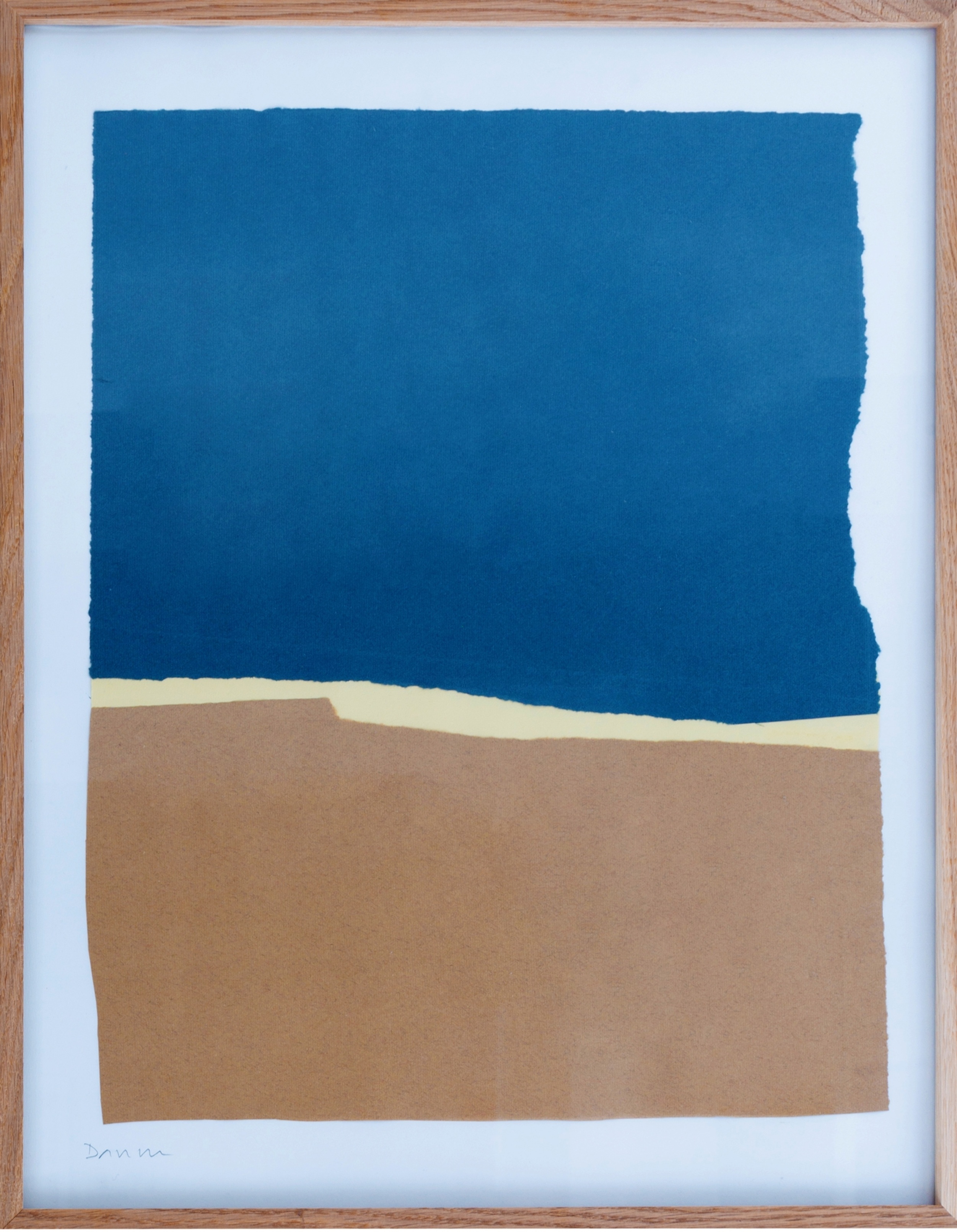 Papiers Déchirés Bleu et Beige