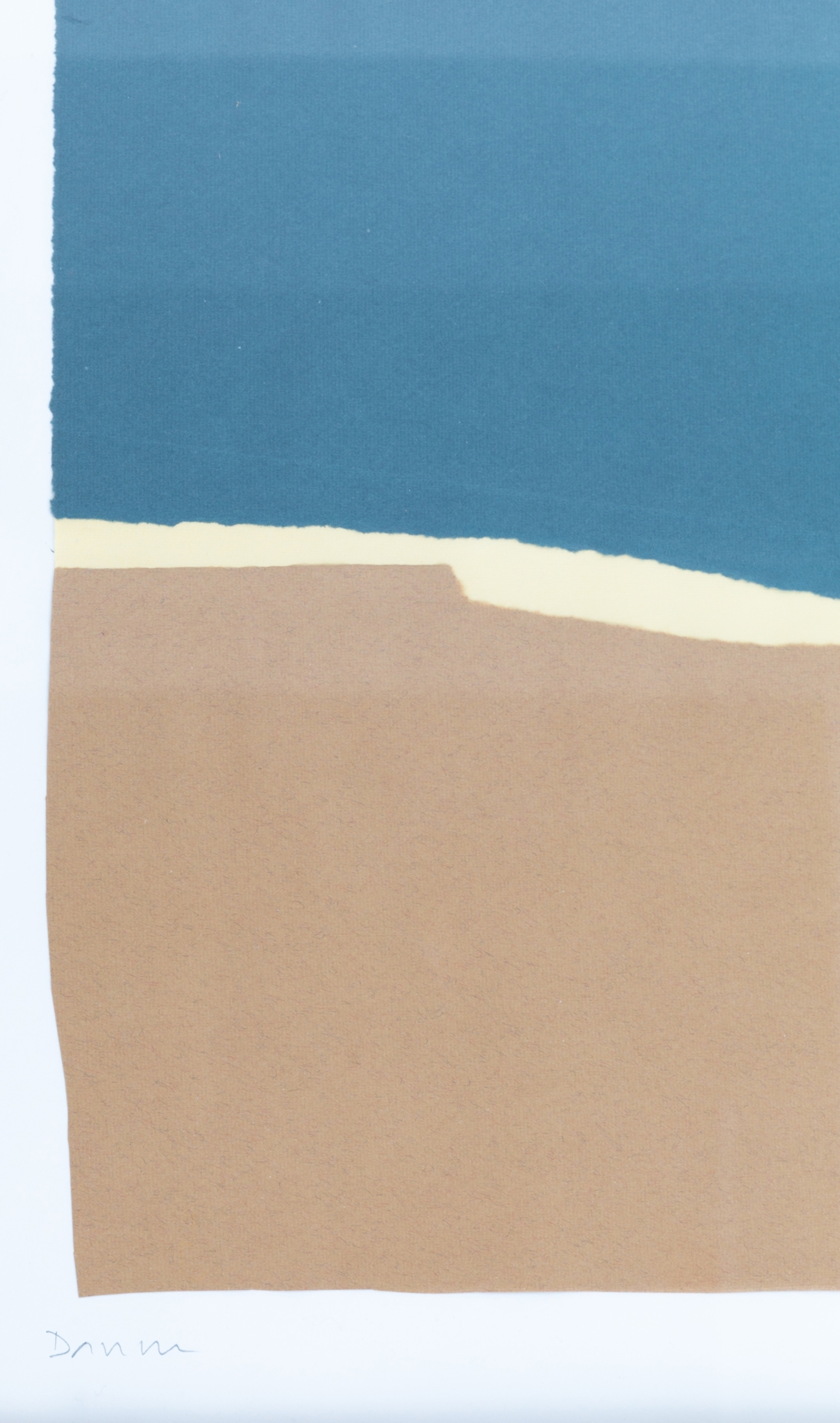 Papiers Déchirés Bleu et Beige
