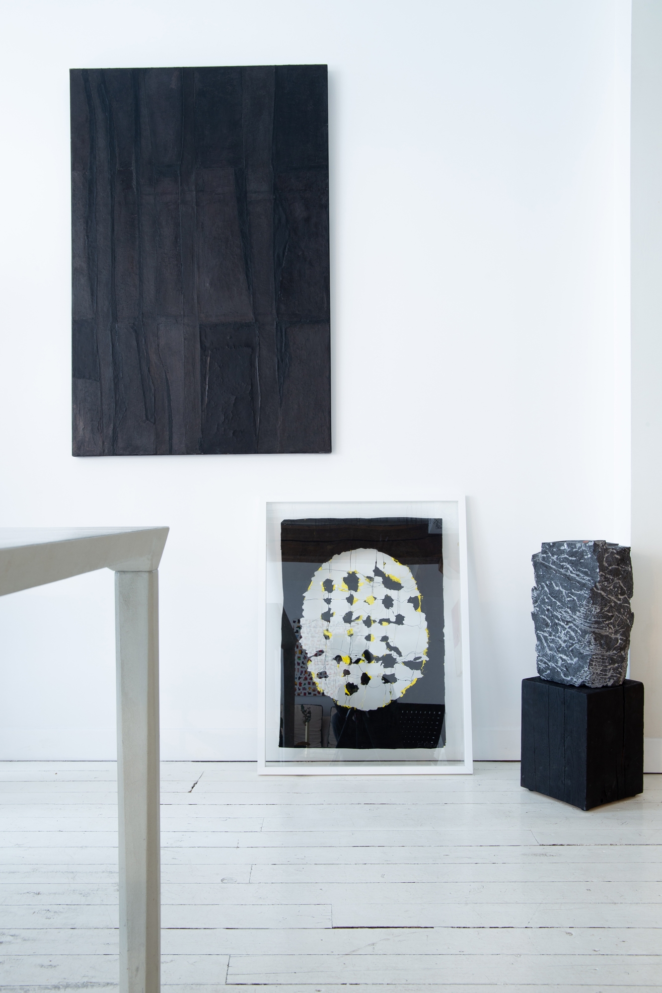 Ovale - Jaune et noir Edward Baran Artworks on paper Zeuxis