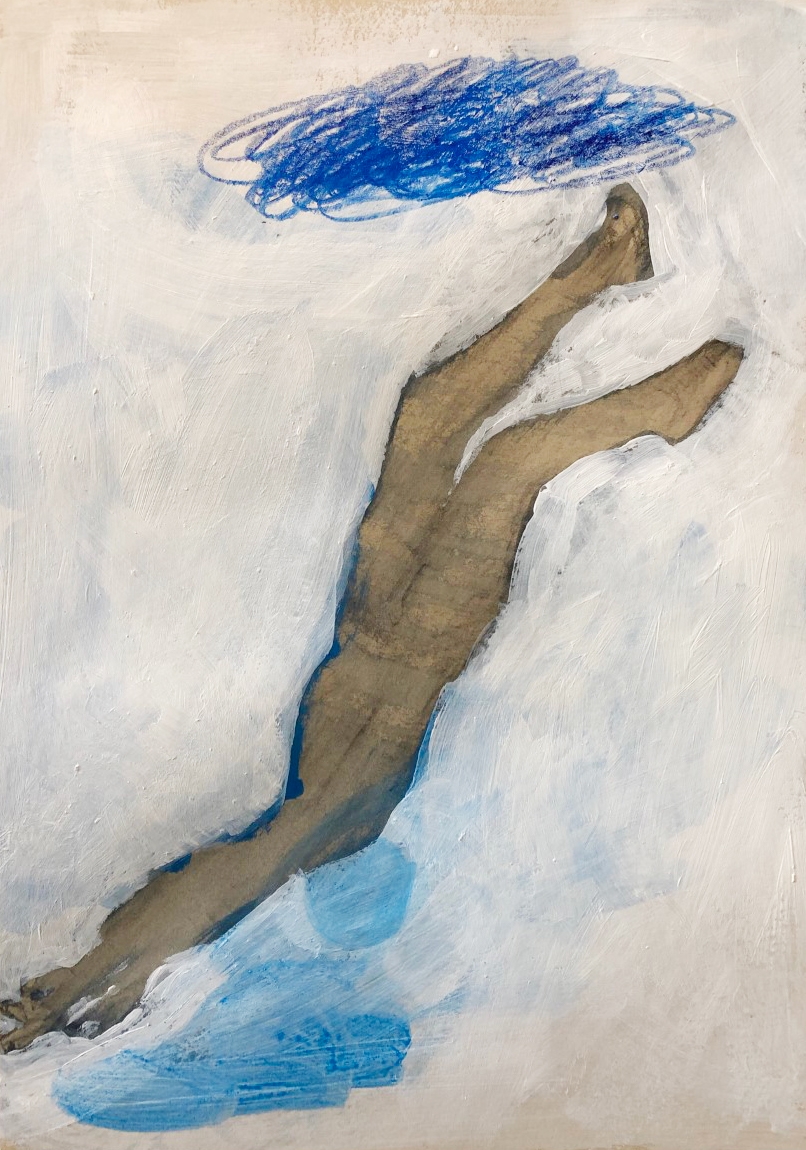 Accrochée à son nuage