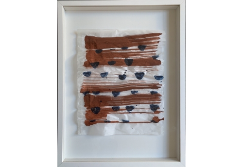 Ocre et prusse sur gampi