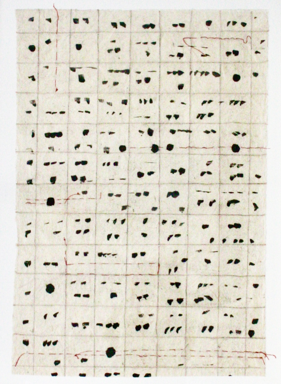 Lokta points noirs et tracés rouges