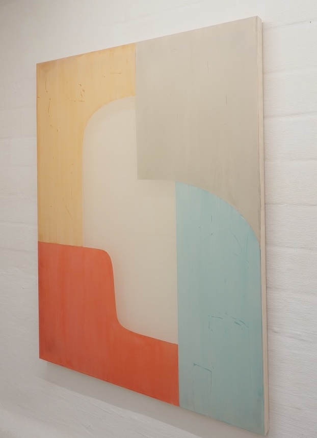 Arches and bowes - Composition of Cemento, blue opal, burned orange light, blood orange