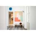 Arches and bowes - Composition of Cemento, blue opal, burned orange light, blood orange