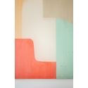 Arches and bowes - Composition of Cemento, blue opal, burned orange light, blood orange