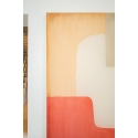 Arches and bowes - Composition of Cemento, blue opal, burned orange light, blood orange