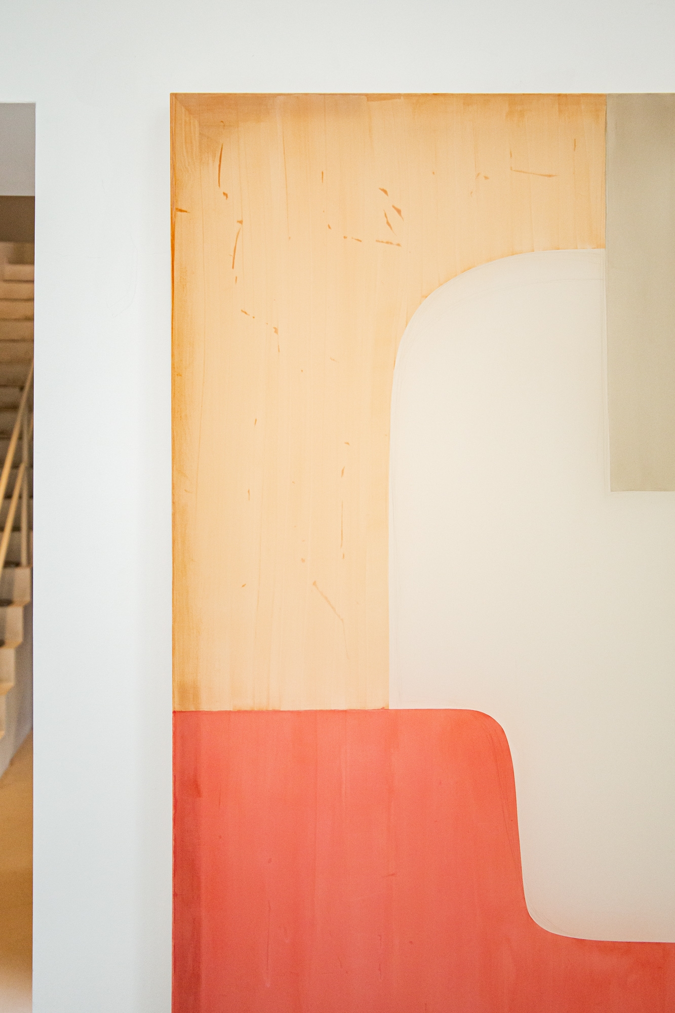 Arches and bowes - Composition of Cemento, blue opal, burned orange light, blood orange