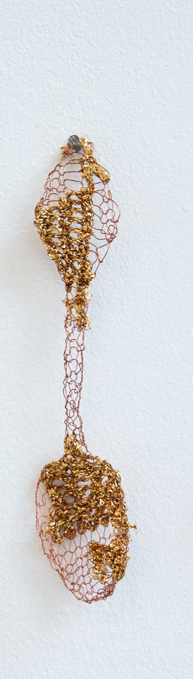 Petite cuillère - Cuivre et lurex vieil or