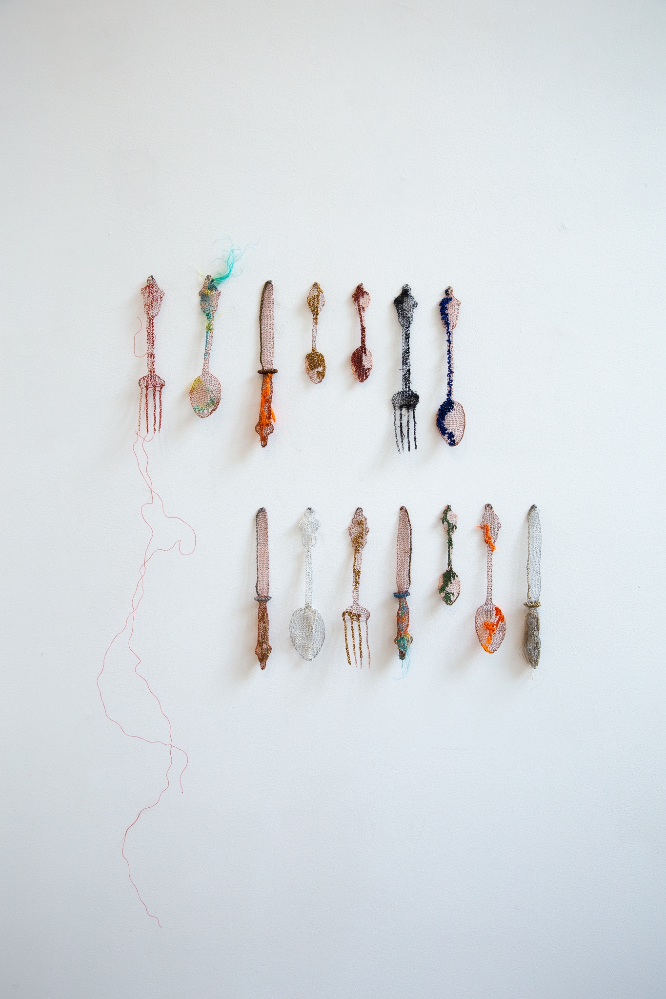 Fourchette - Cuivre et nylon rouge