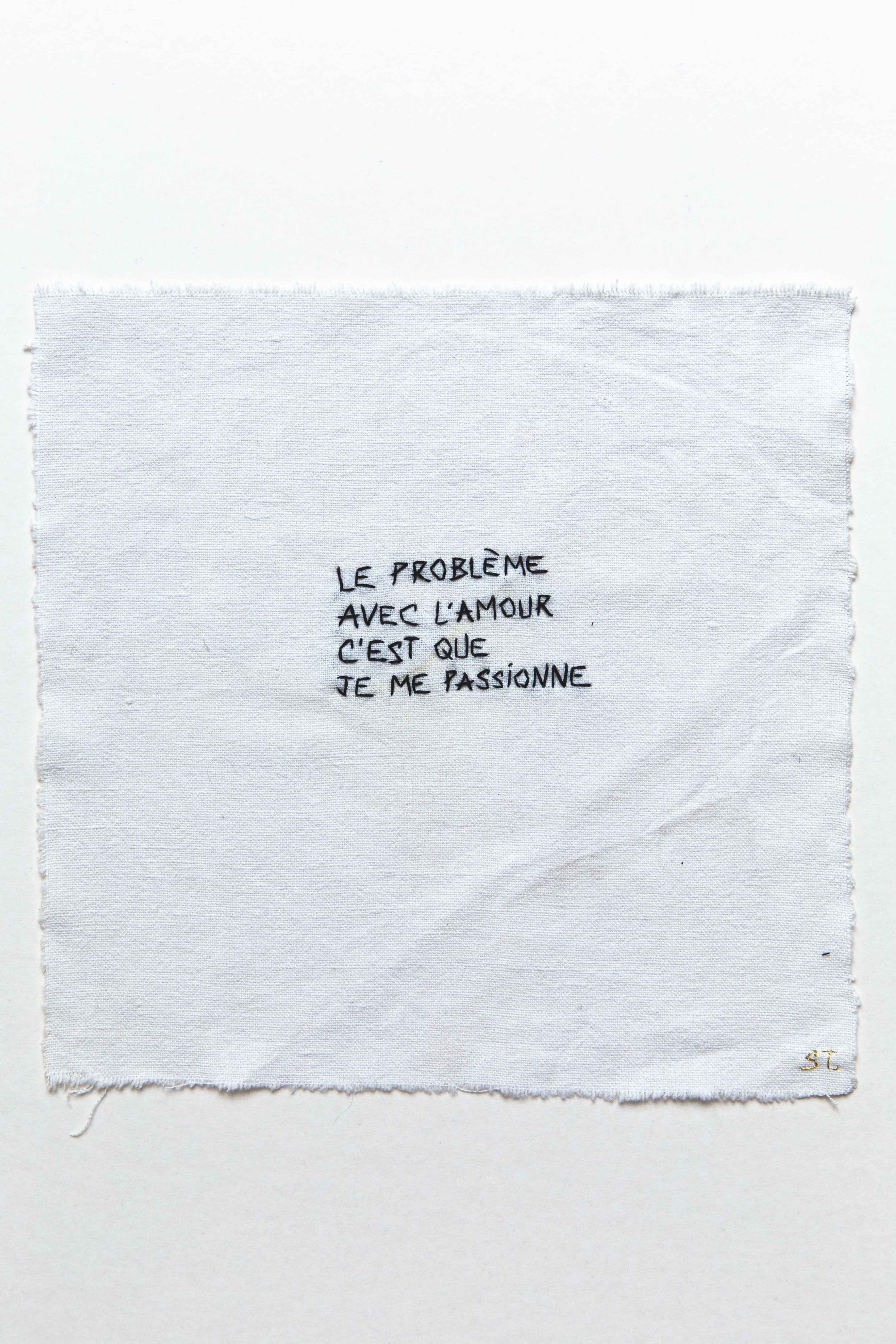 Le problème avec l'amour c'est que je me passionne