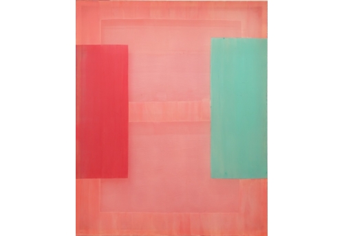 Dark cherry and green on blood orange