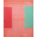 Dark cherry and green on blood orange