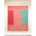 Dark cherry and green on blood orange