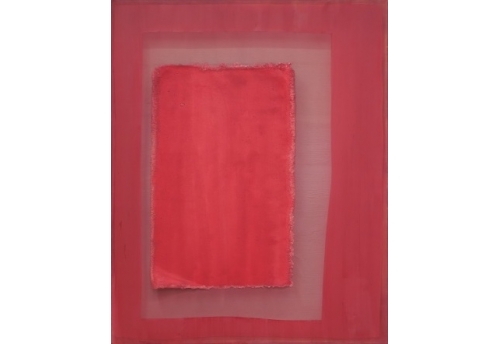 Composition of dark cherry colored paper on dark