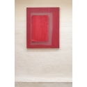 Composition of dark cherry colored paper on dark