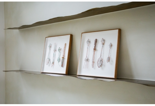 Cuivre et étain fondu