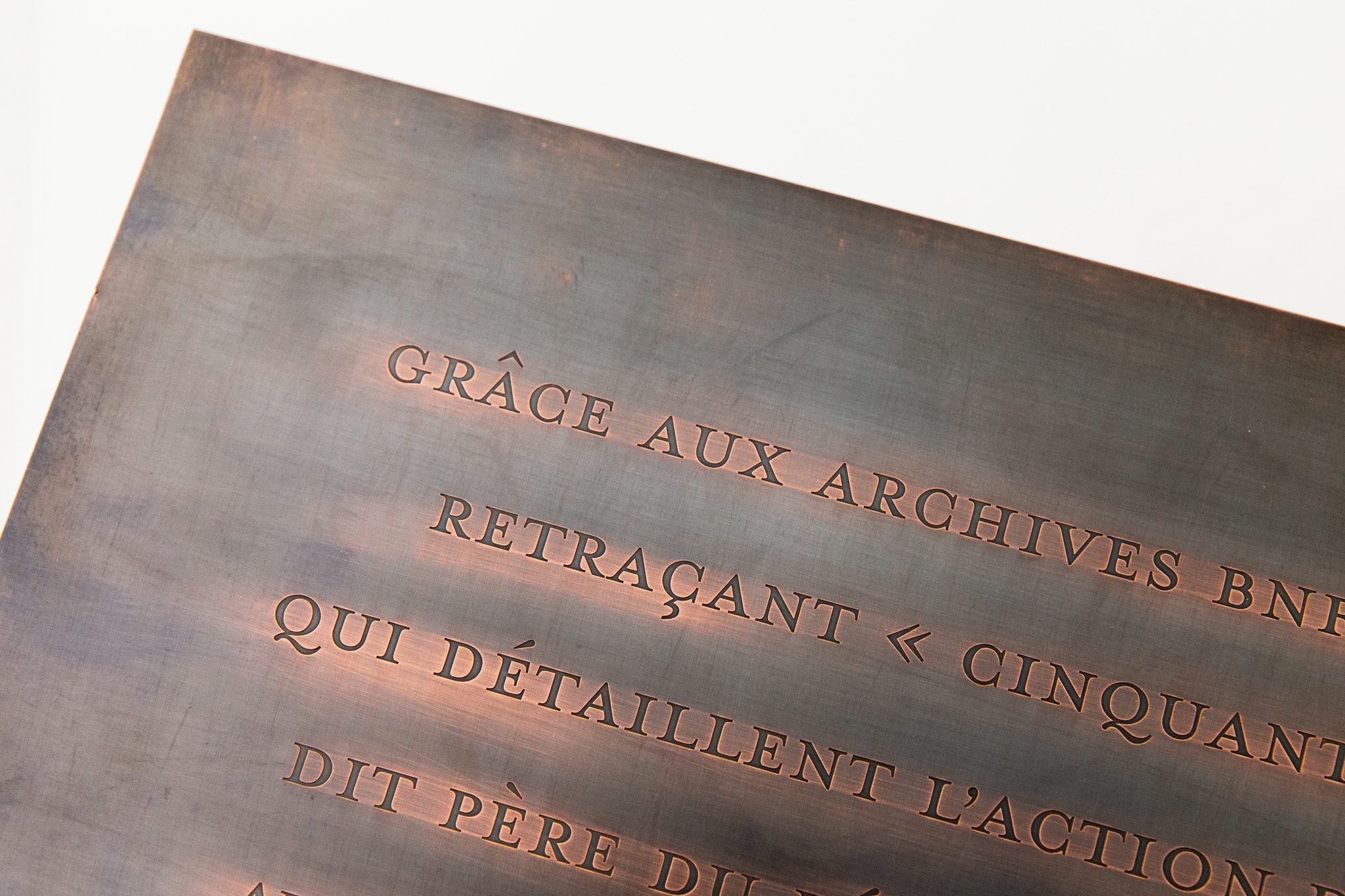 Plaque cuivre portrait : Léon Richer
