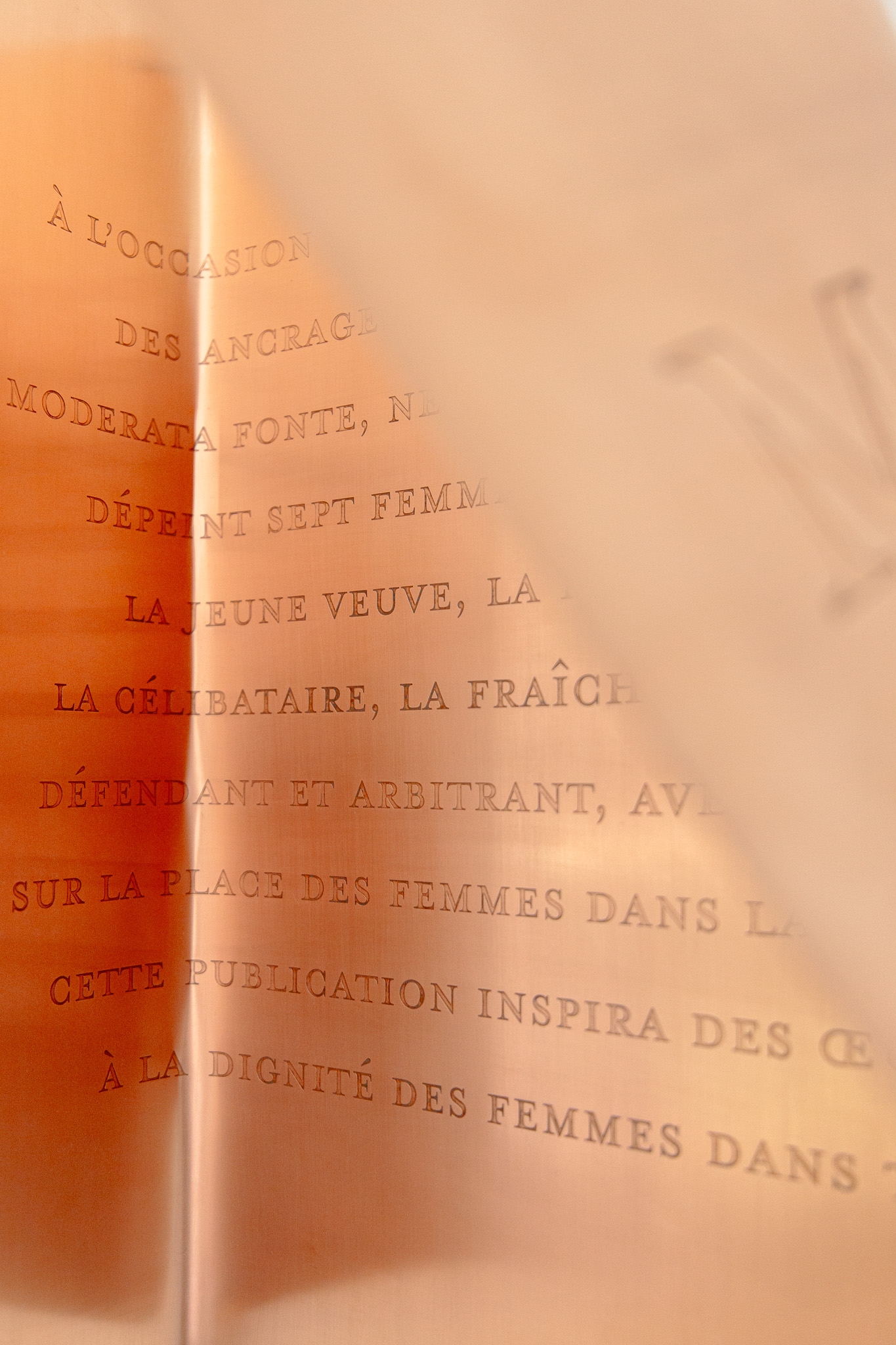Plaque cuivre portrait : Modera Fonte
