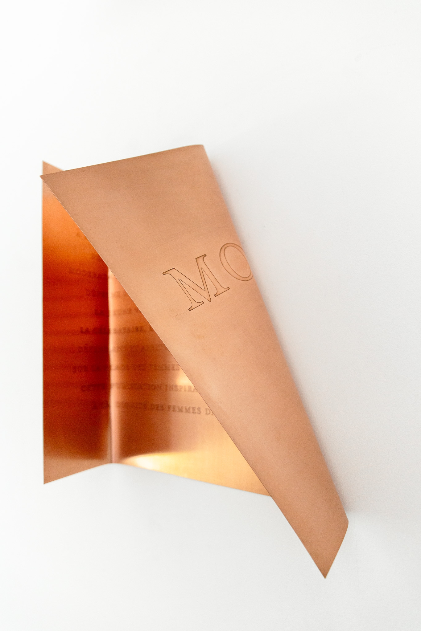 Plaque cuivre portrait : Modera Fonte