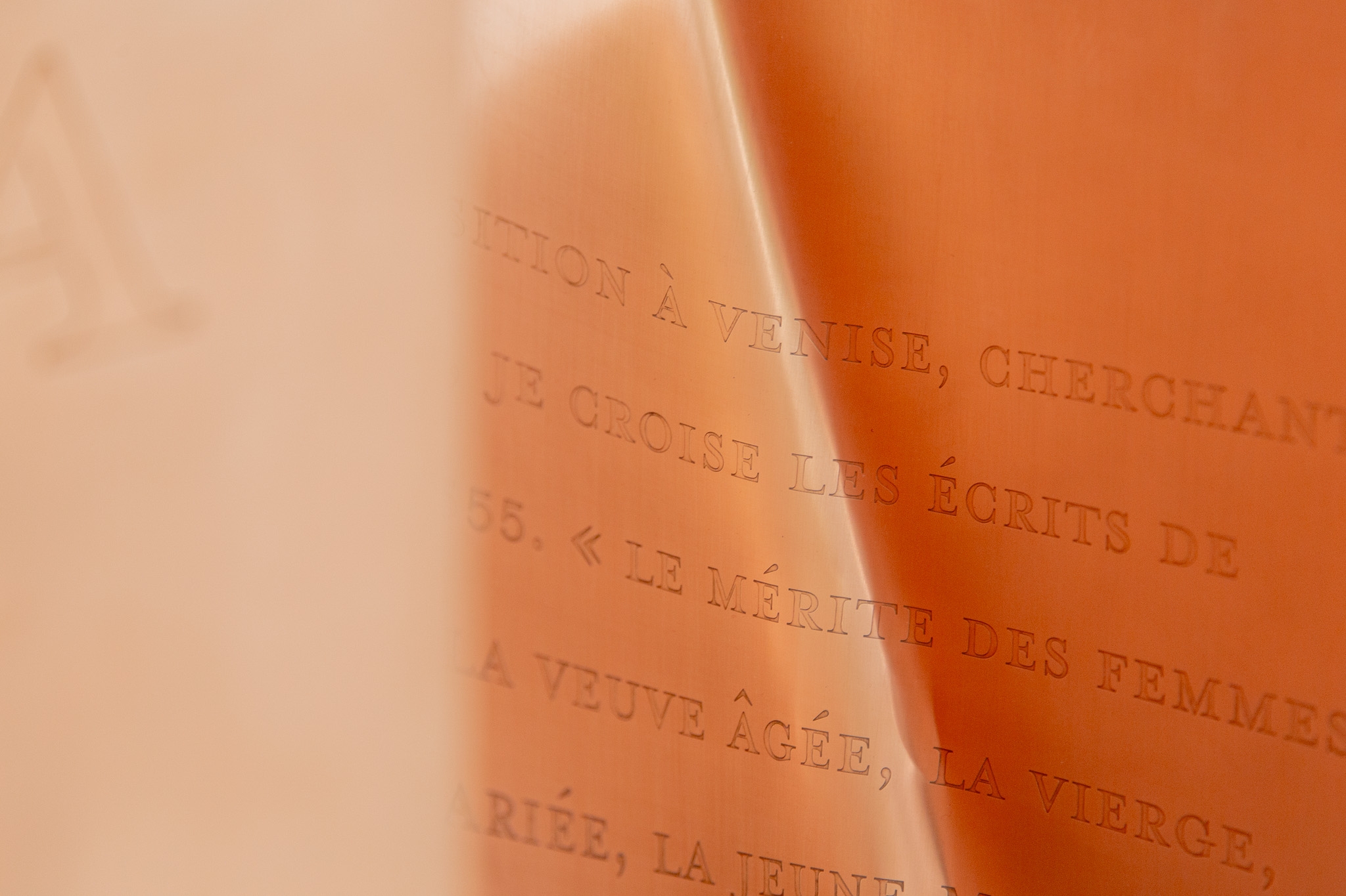 Plaque cuivre portrait : Modera Fonte
