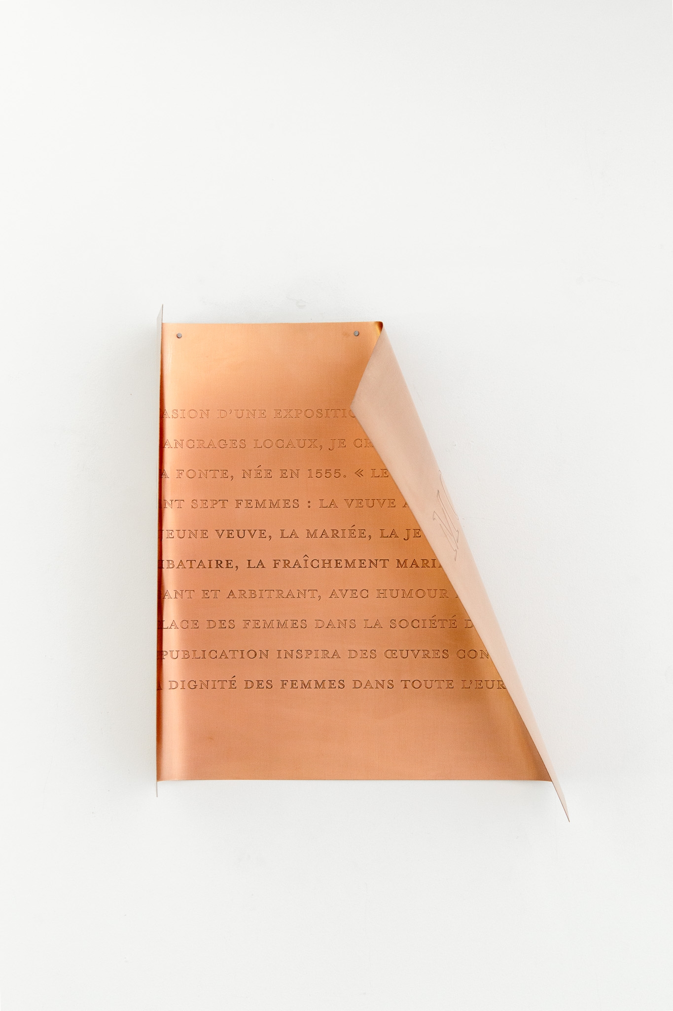 Plaque cuivre portrait : Modera Fonte