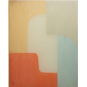 Arches and bowes - Composition of Cemento, blue opal, burned orange light, blood orange