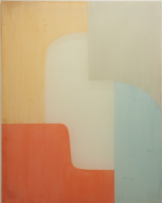 Arches and bowes - Composition of Cemento, blue opal, burned orange light, blood orange