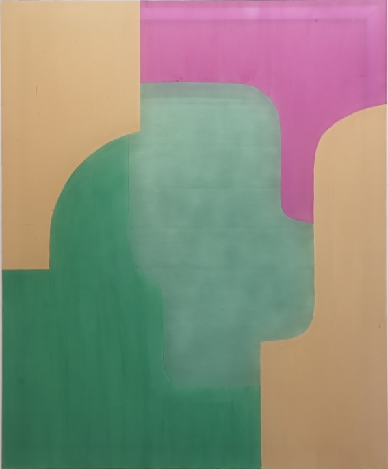 'Arch and bows series' - Composition of Cappuccino, Violet, Green