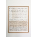 Écriture asémique - encre noir et fils rouge
