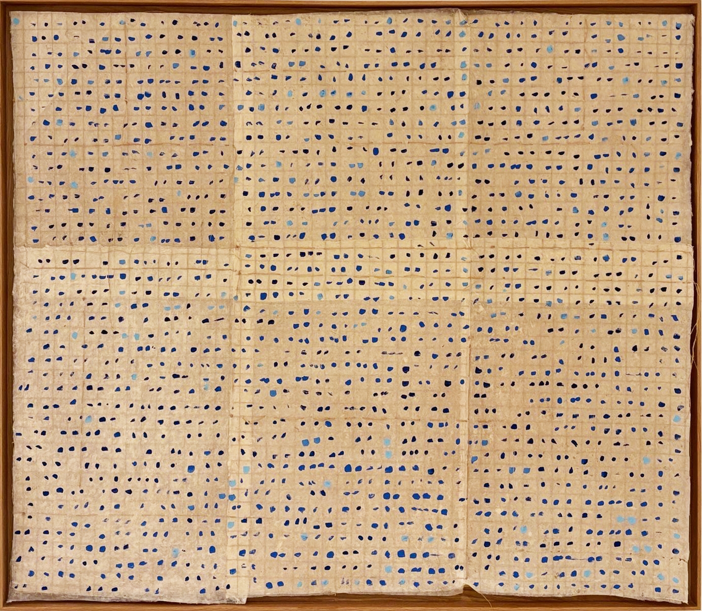 Ecriture silencieuse - bleu cyan et bleu nuit