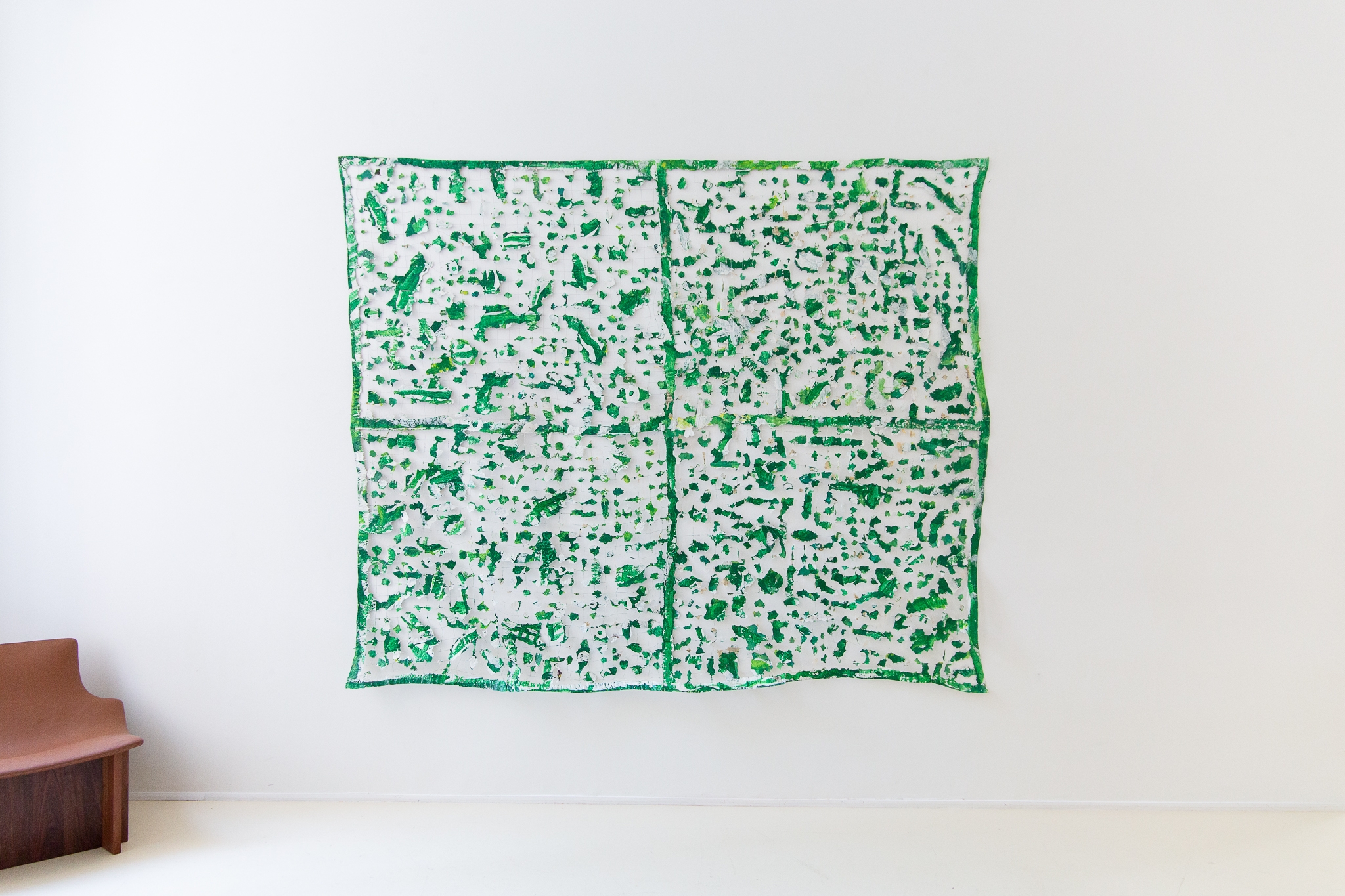 Sans Titre (Grand Papier Évidé Vert et Blanc)