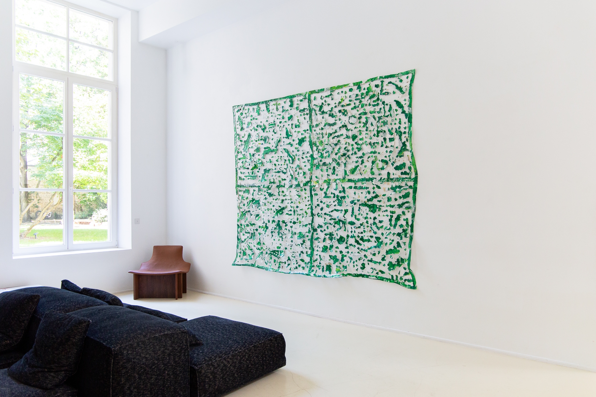 Sans Titre (Grand Papier Évidé Vert et Blanc)
