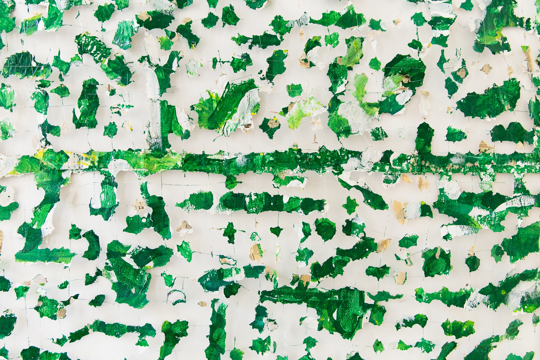 Sans Titre (Grand Papier Évidé Vert et Blanc)