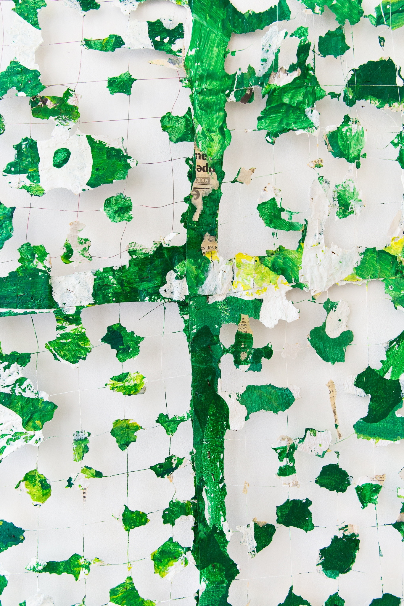 Sans Titre (Grand Papier Évidé Vert et Blanc)