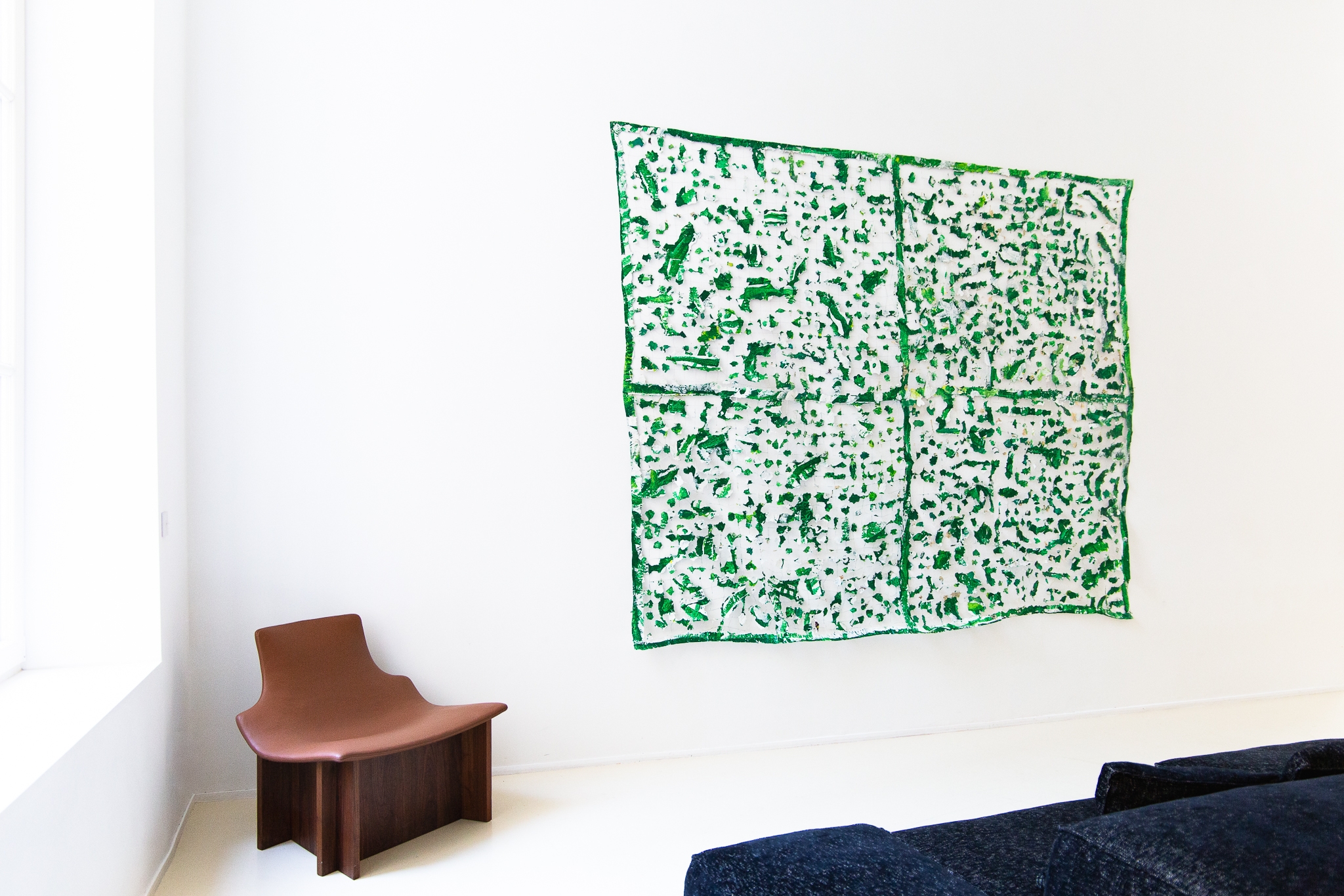 Sans Titre (Grand Papier Évidé Vert et Blanc)