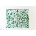 Sans Titre (Grand Papier Évidé Vert et Blanc)