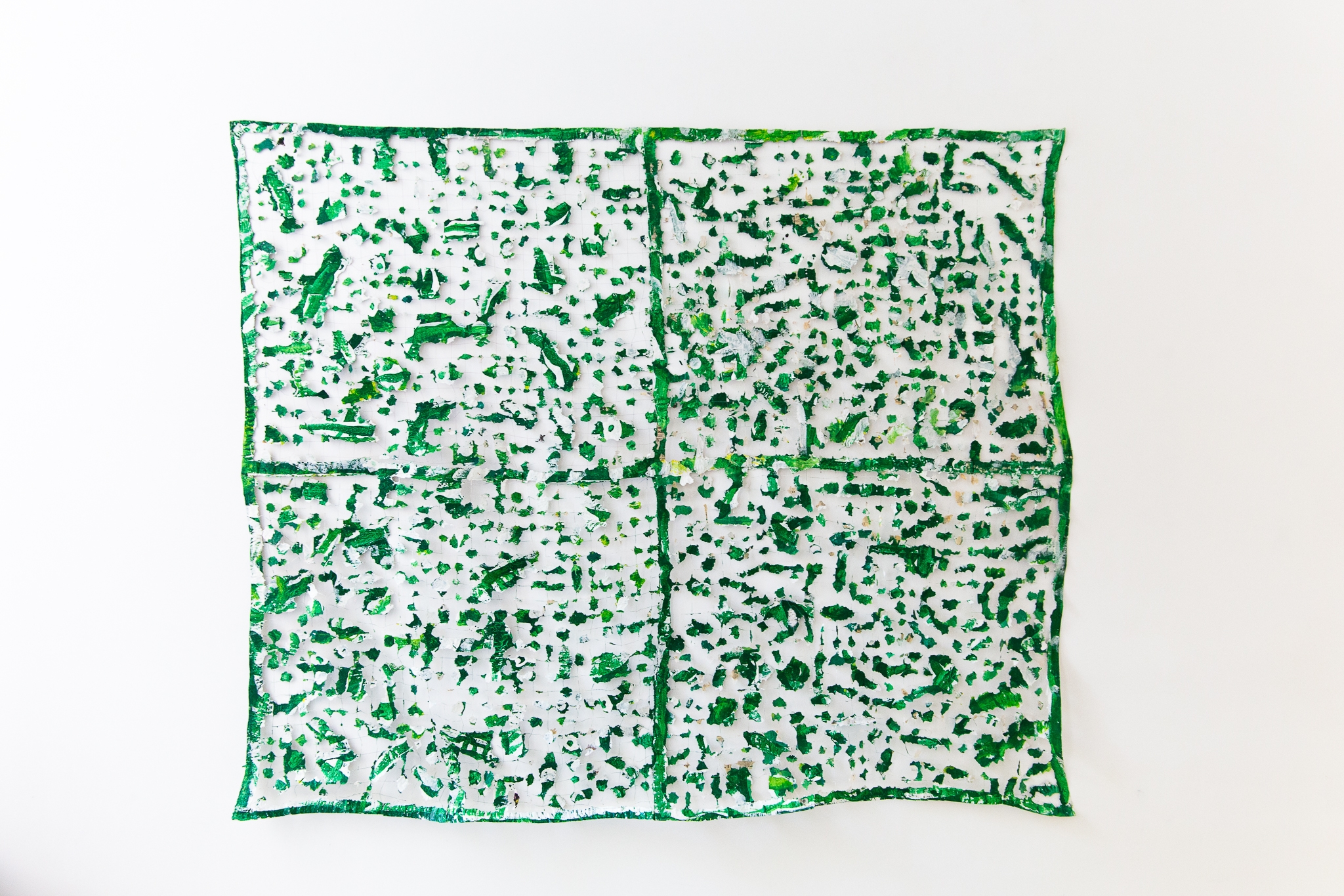 Sans Titre (Grand Papier Évidé Vert et Blanc)