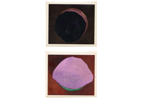 Porcelaine polonaise noir et violet