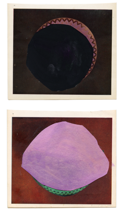 Porcelaine polonaise noir et violet