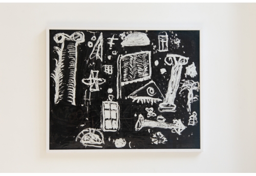 Signes blancs sur noir