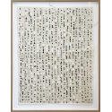 Écriture silencieuse encre noires et fils