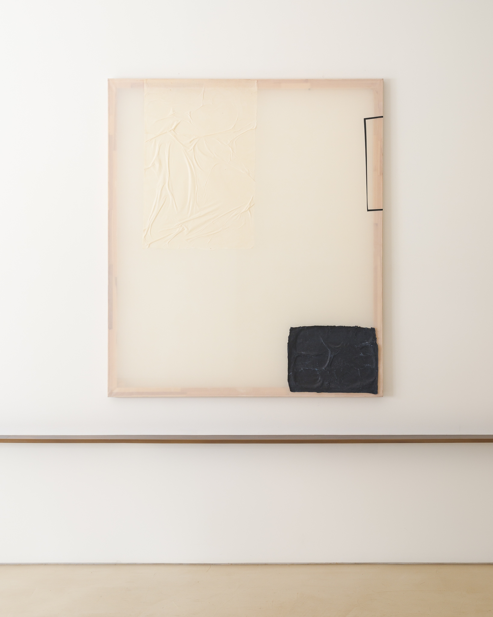 Composition of Indigo dyed paper, Ecru paper, tape