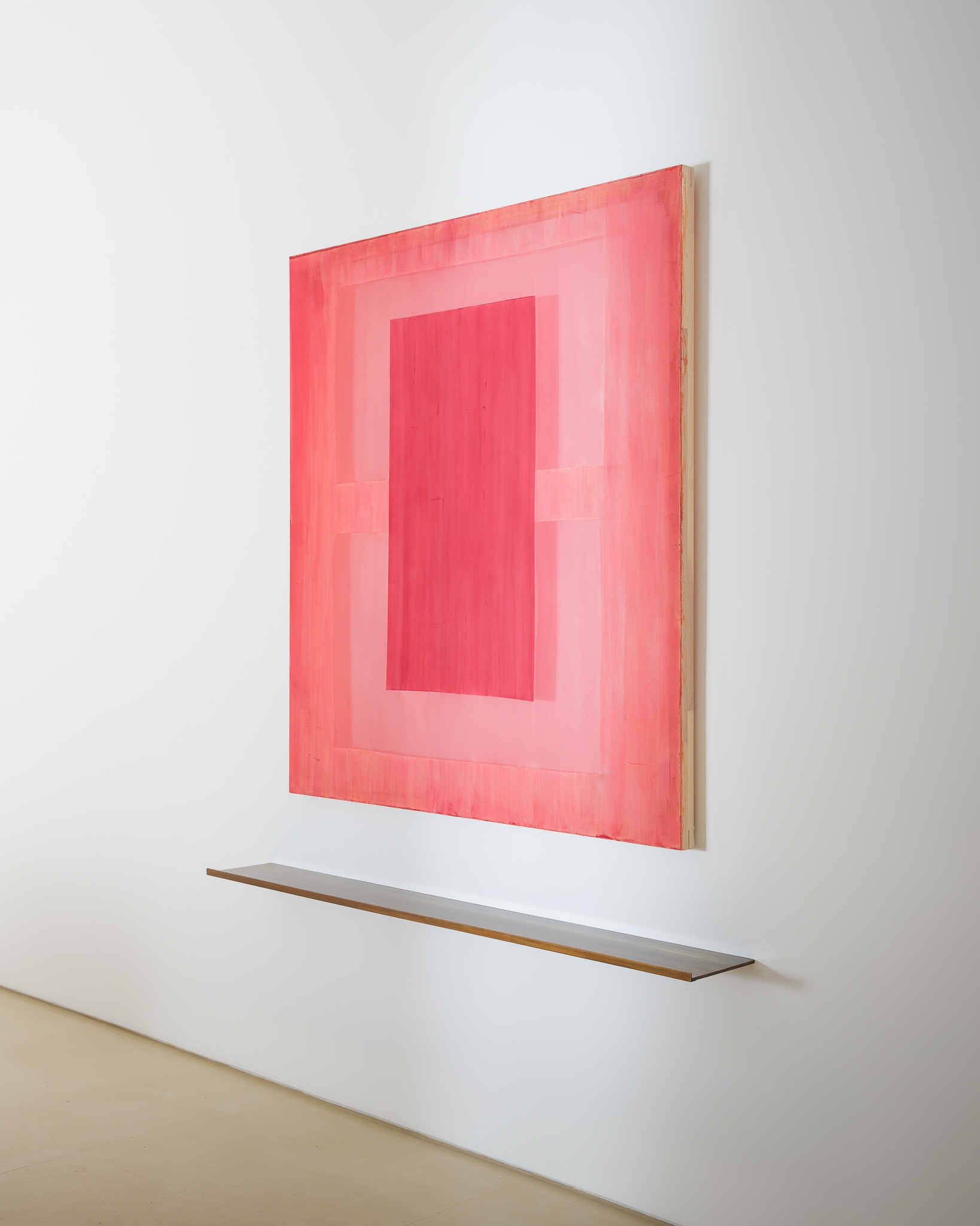 Vertical composition cherry red on blood orange