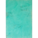 Composition of lemon green coloured paper on indigo blue