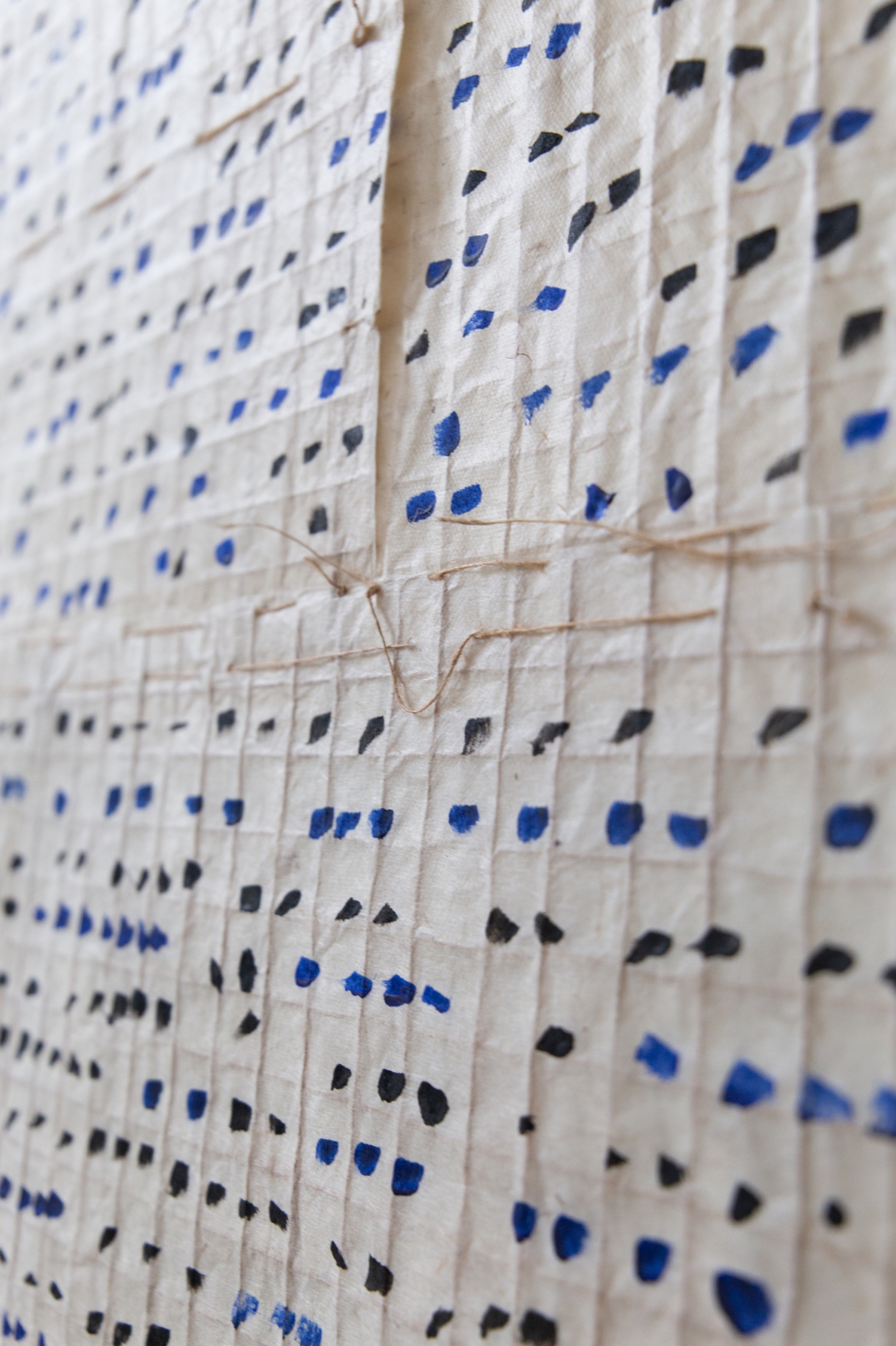 Écriture asémique - encre noire et bleue 1