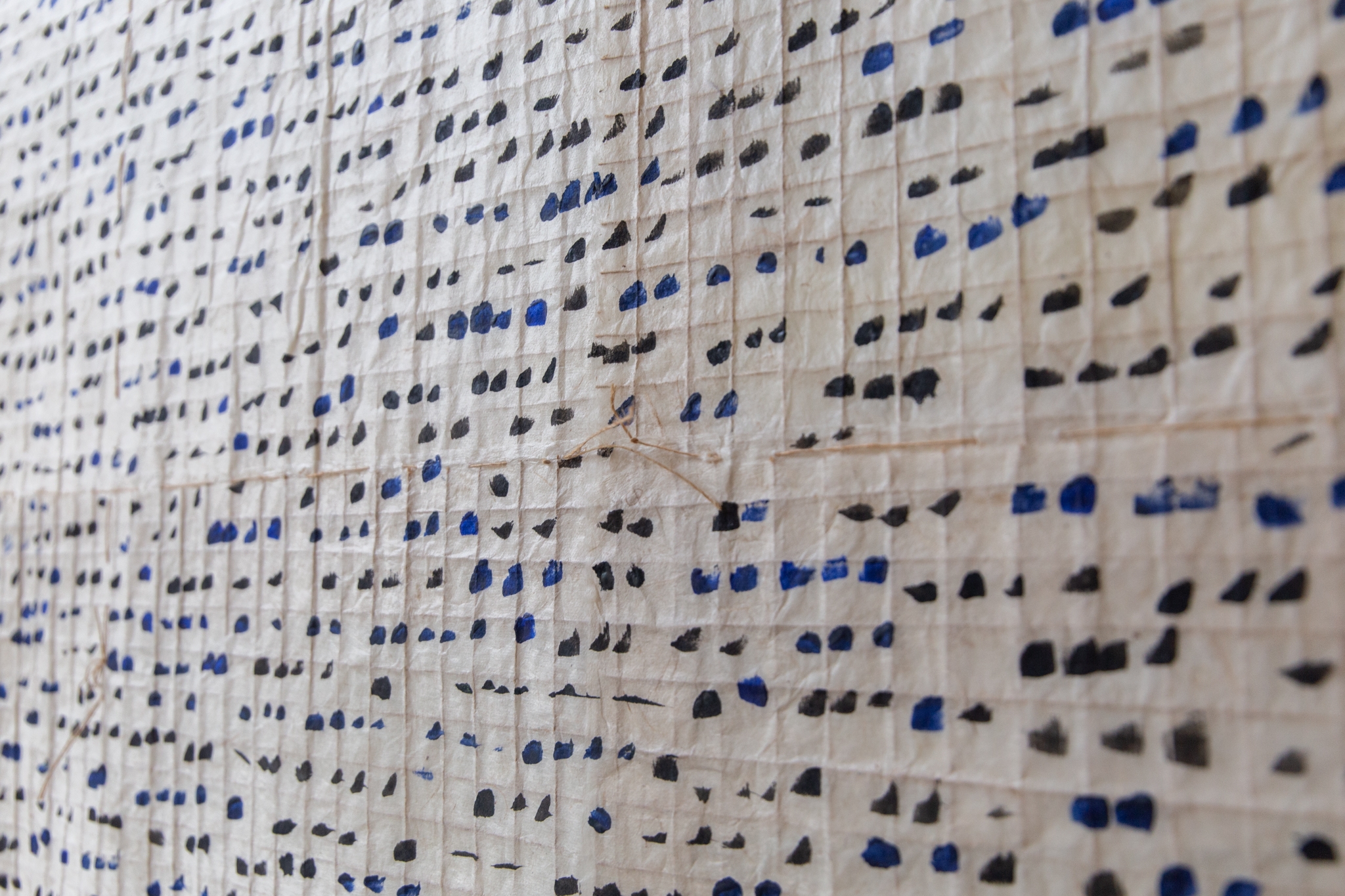 Écriture asémique - encre noire et bleue 2