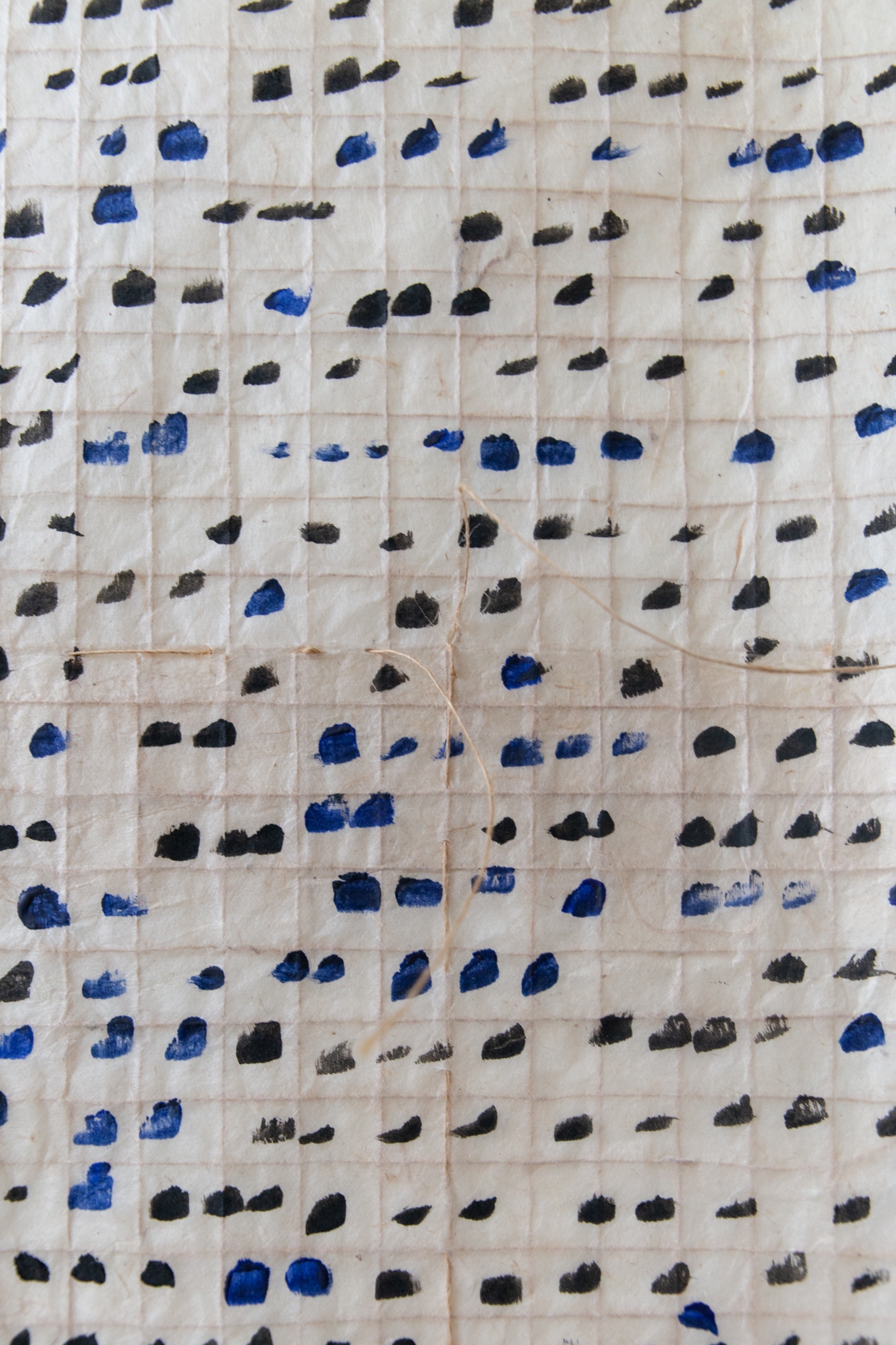 Écriture asémique - encre noire et bleue 2