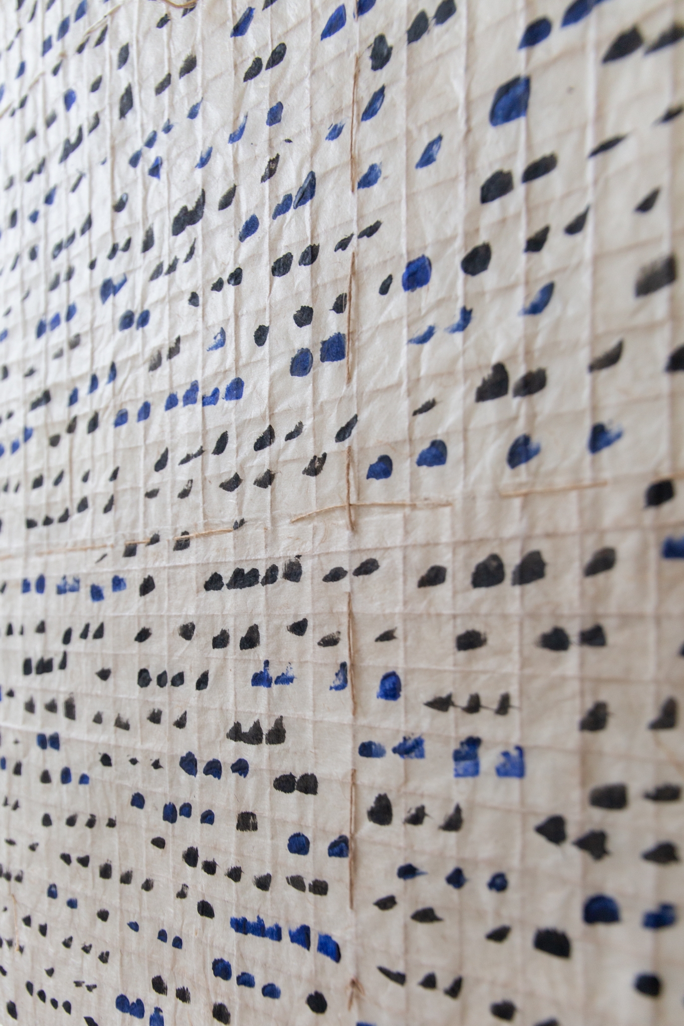 Écriture asémique - encre noire et bleue 2