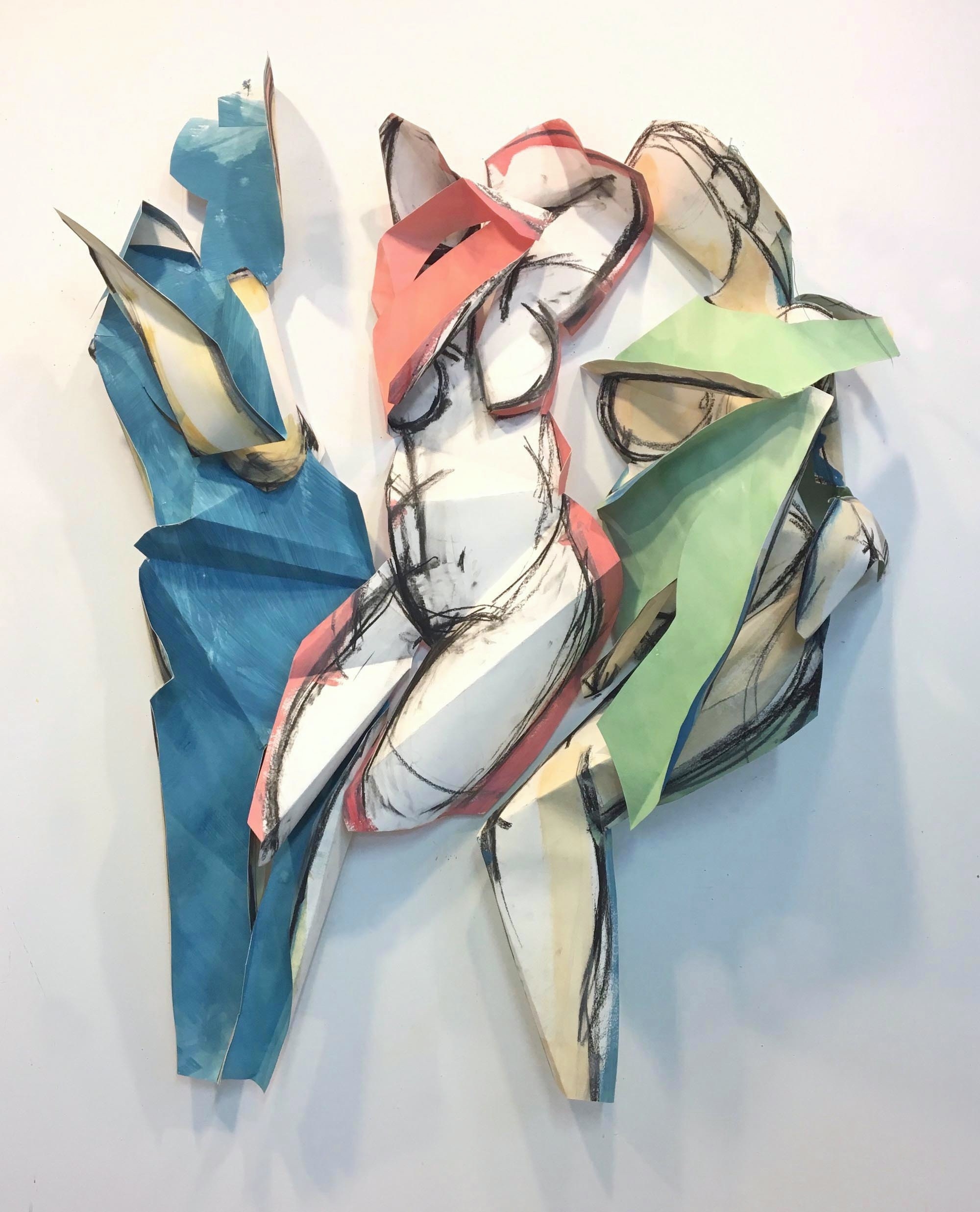 Folded Females Together III (green)
