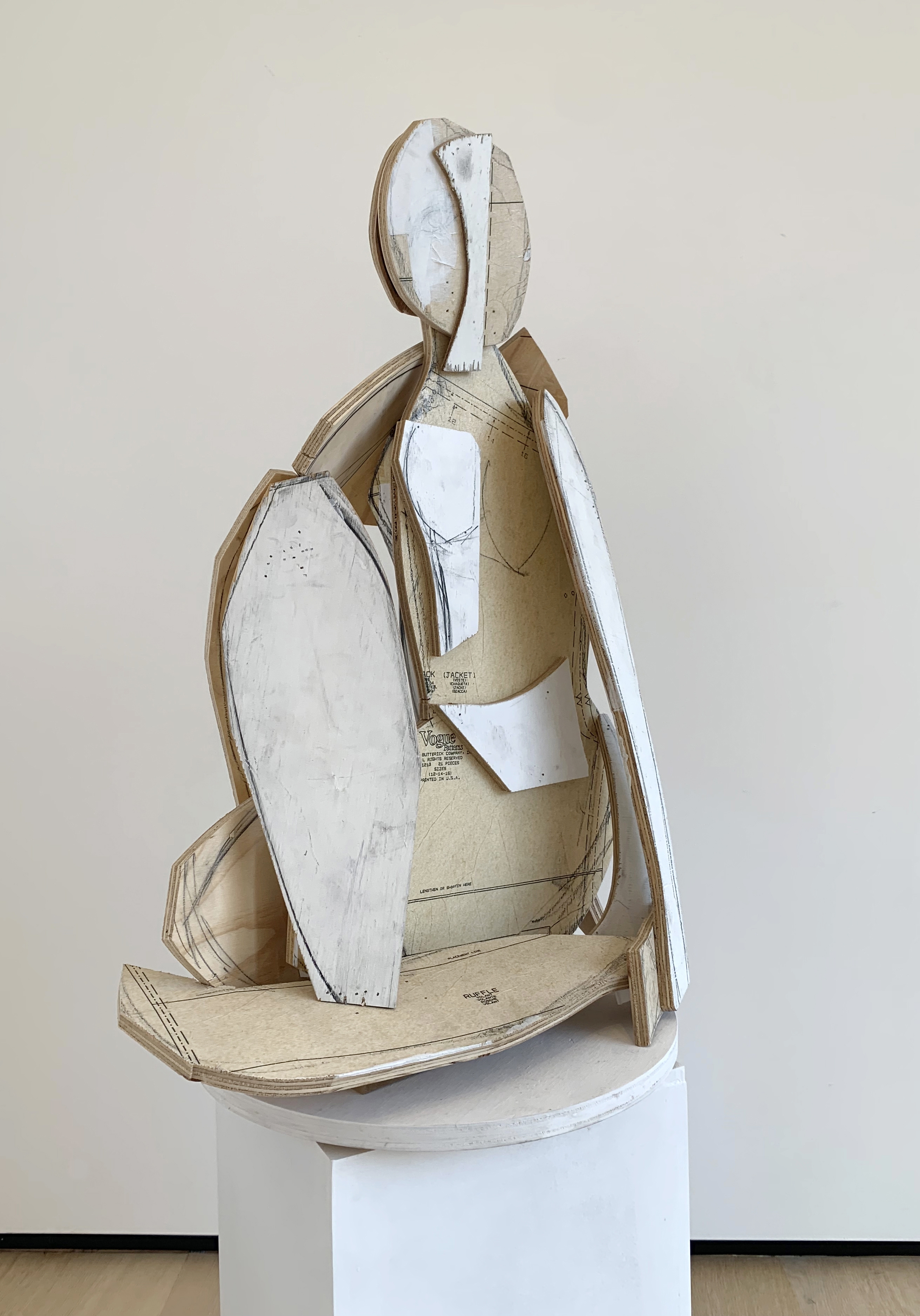 Folded Female Woman Seated V